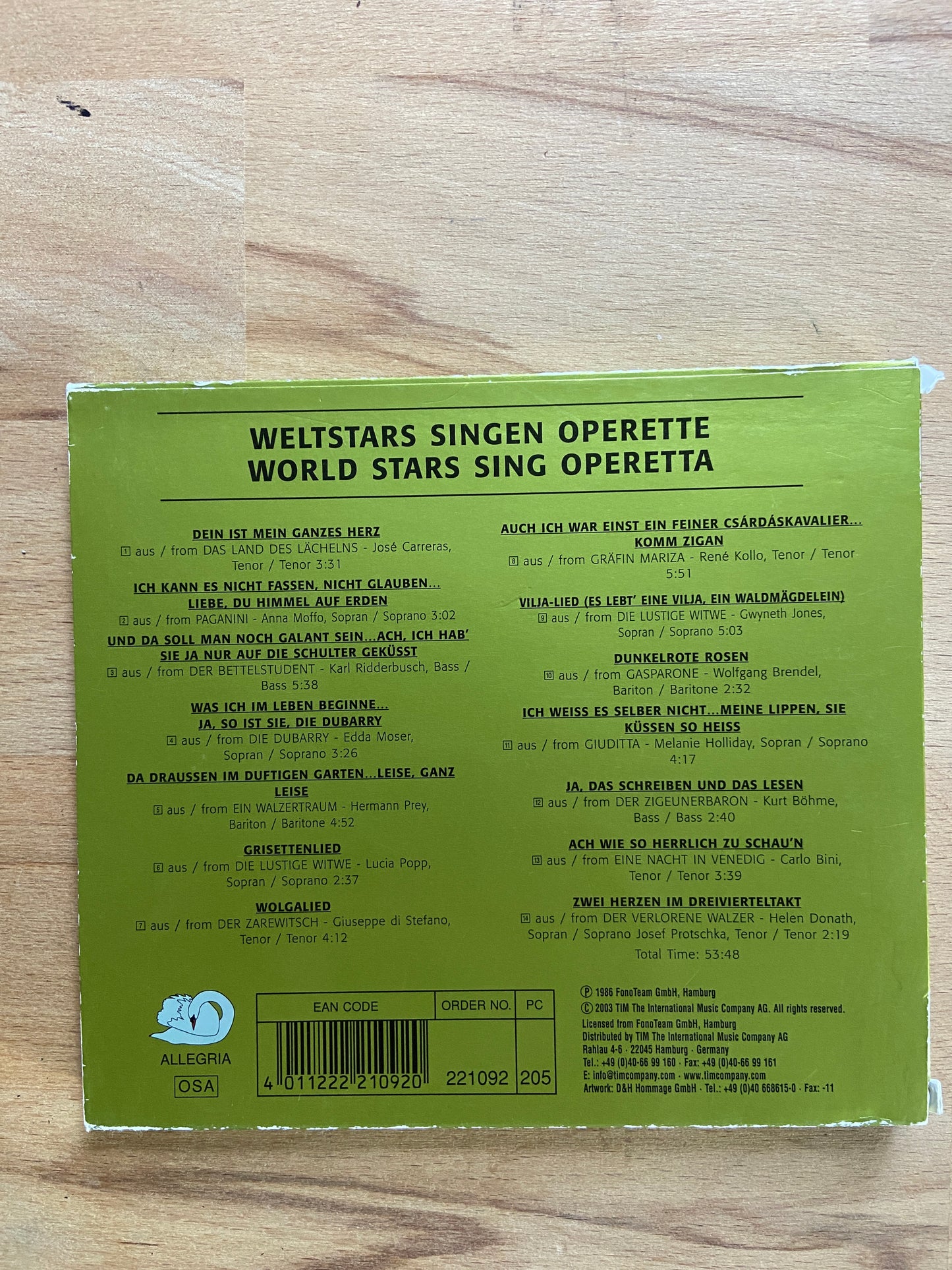 Weltstars Singen Operette