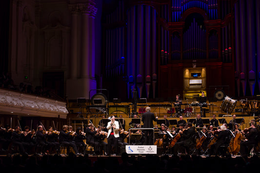 On stage with The Auckland Philharmonic Orchestra