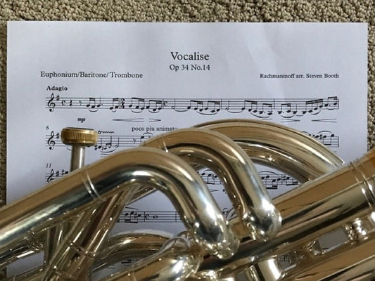 Vocalise - arranged for Bb Soloist (ideal for euph/baritone/trombone) with Piano - FREE
