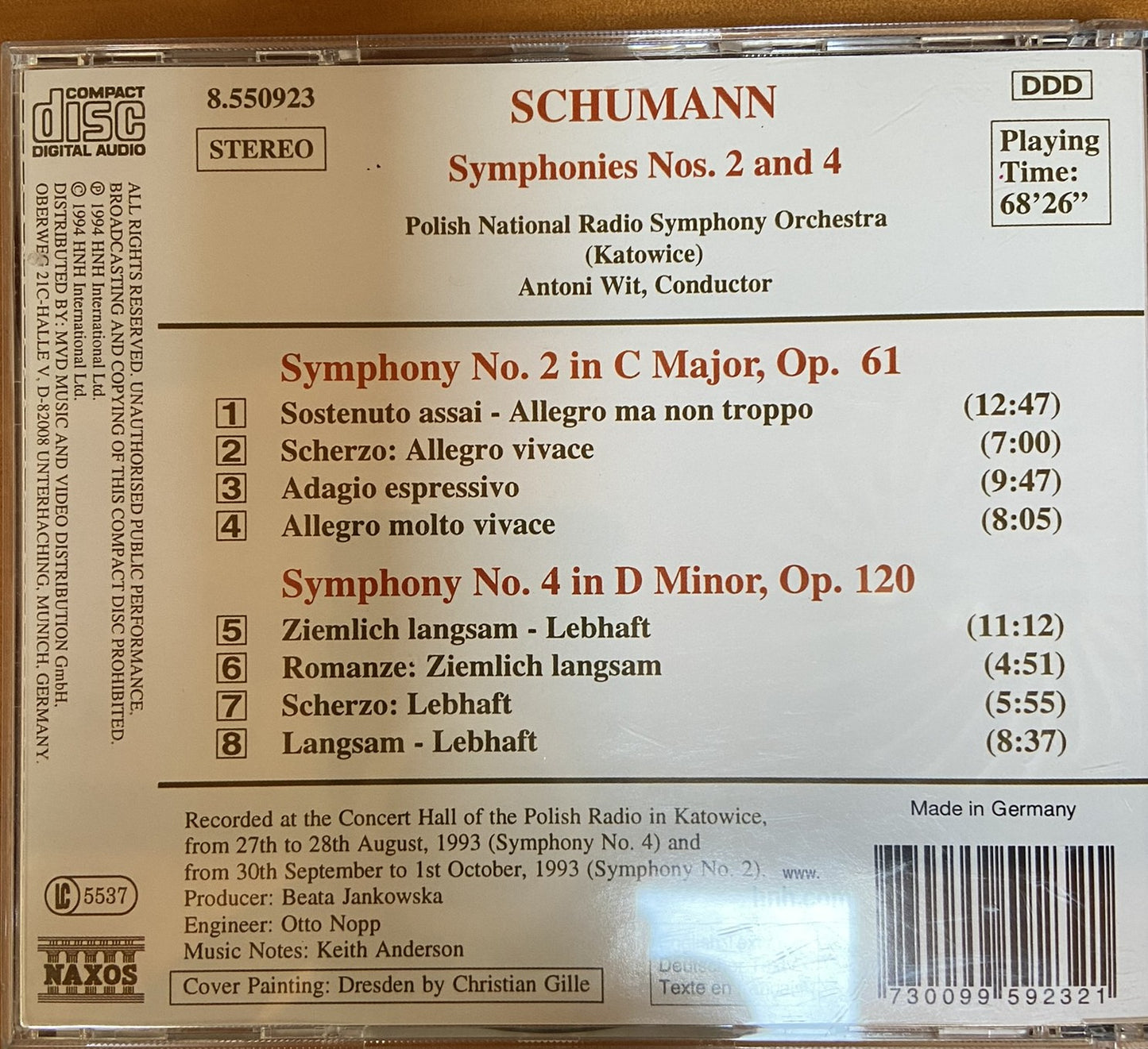 SCHUMANN, R.: Symphonies Nos. 2 and 4