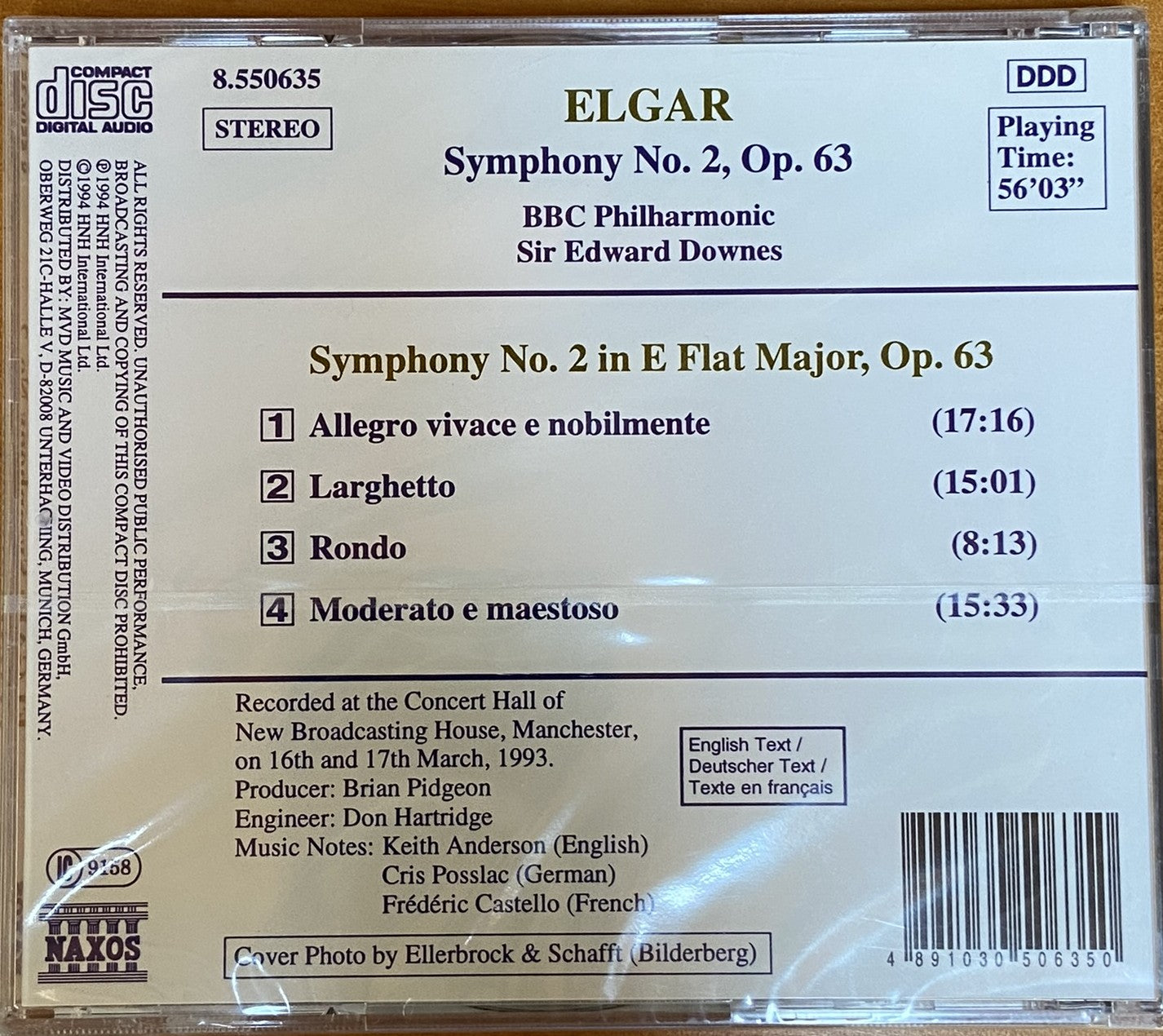 ELGAR : Symphony No. 2