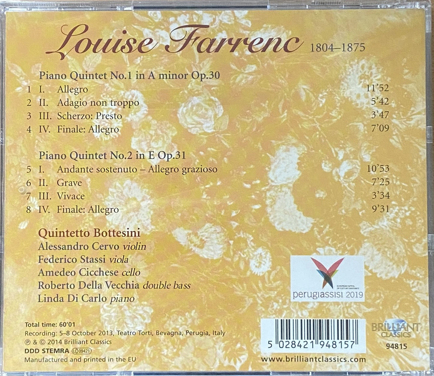 Farrenc: Piano Quintets