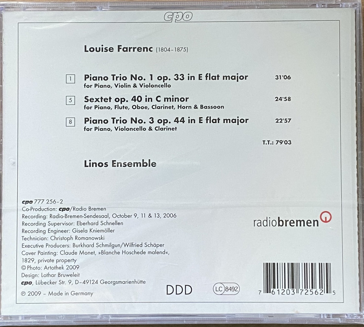 Farrenc / Linos Ensemble - Piano Trios / Sextet