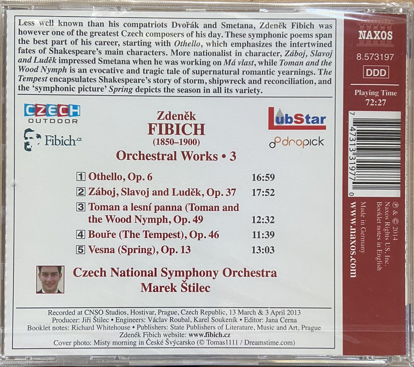 FIBICH : Orchestral Works, Vol. 3 - Symphonic Poems