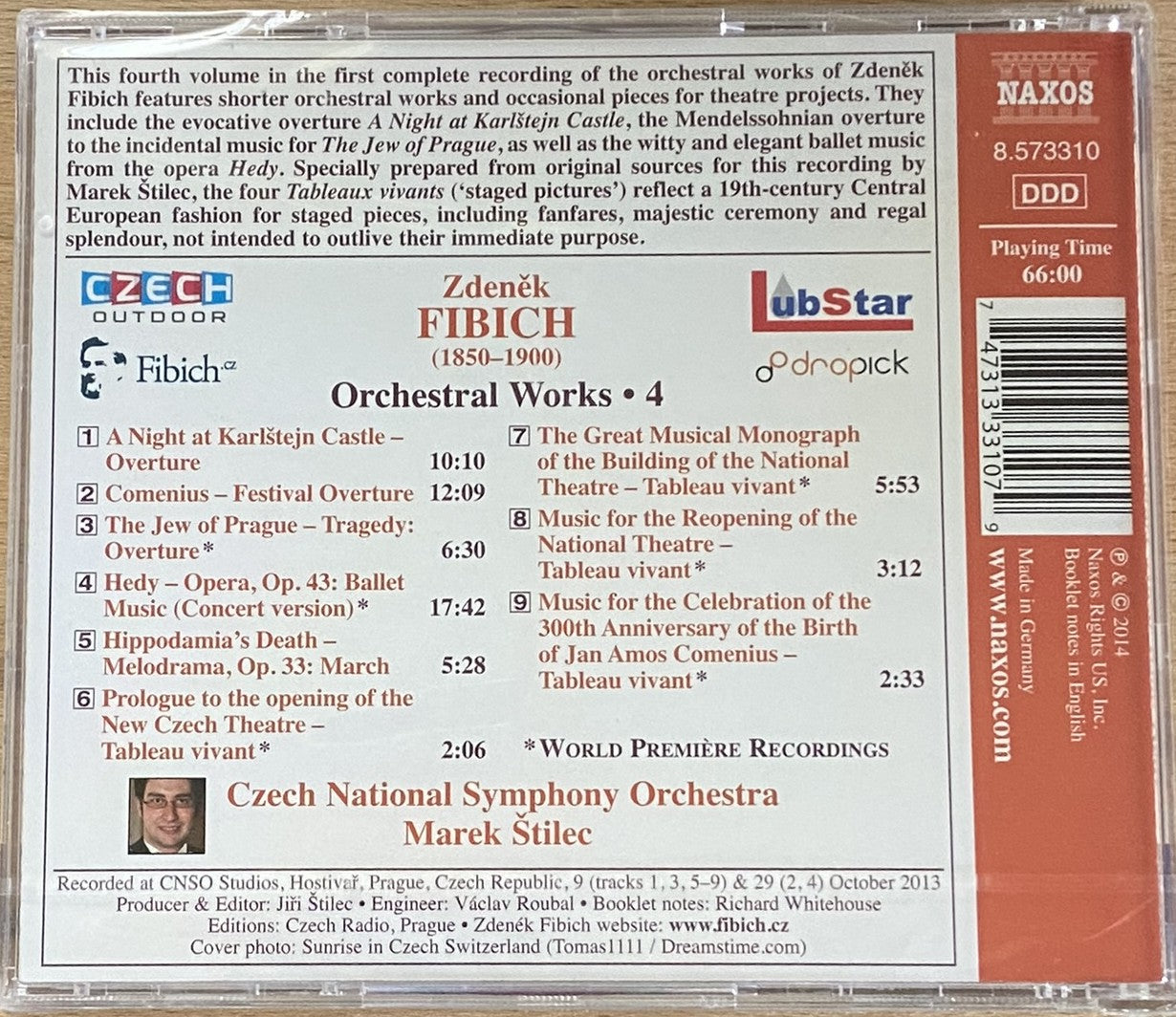 FIBICH : Orchestral Works, Vol. 4 - Overtures / Hedy: Ballet Music