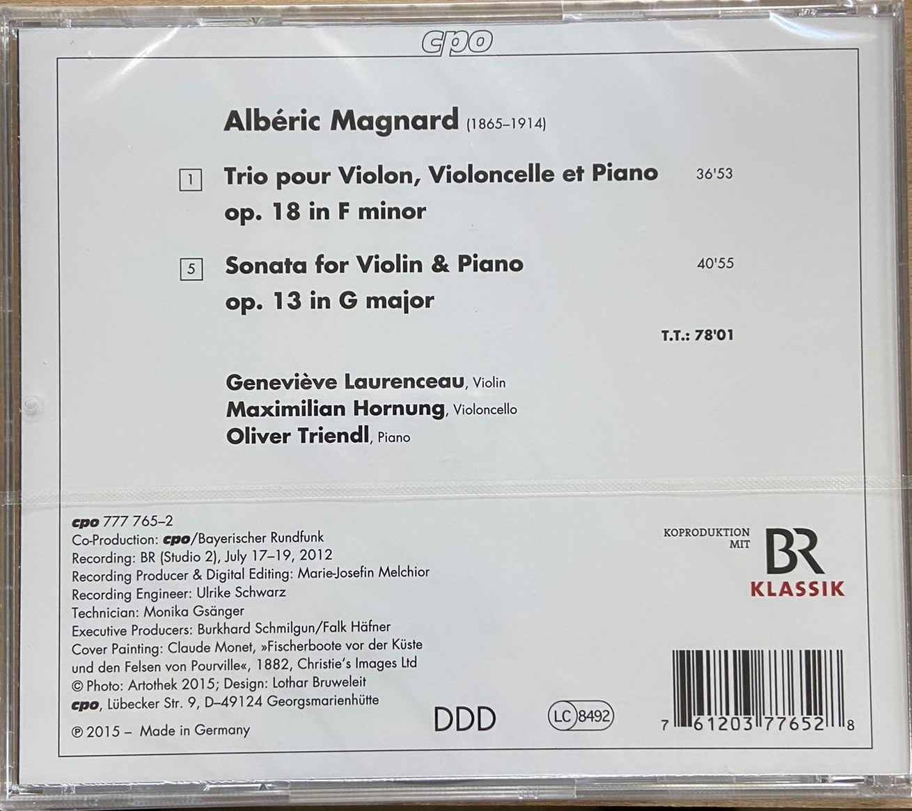 Magnard : Piano Trio Op. 18; Violin Sonata Op. 13