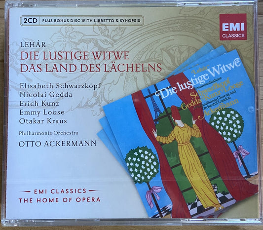 Lehár - Elisabeth Schwarzkopf,Nicolai Gedda,Erich Kunz,Emmy Loose,Otakar Kraus,Philharmonia Orchestra,Otto Ackermann– The Merry Widow / The Land of Smiles