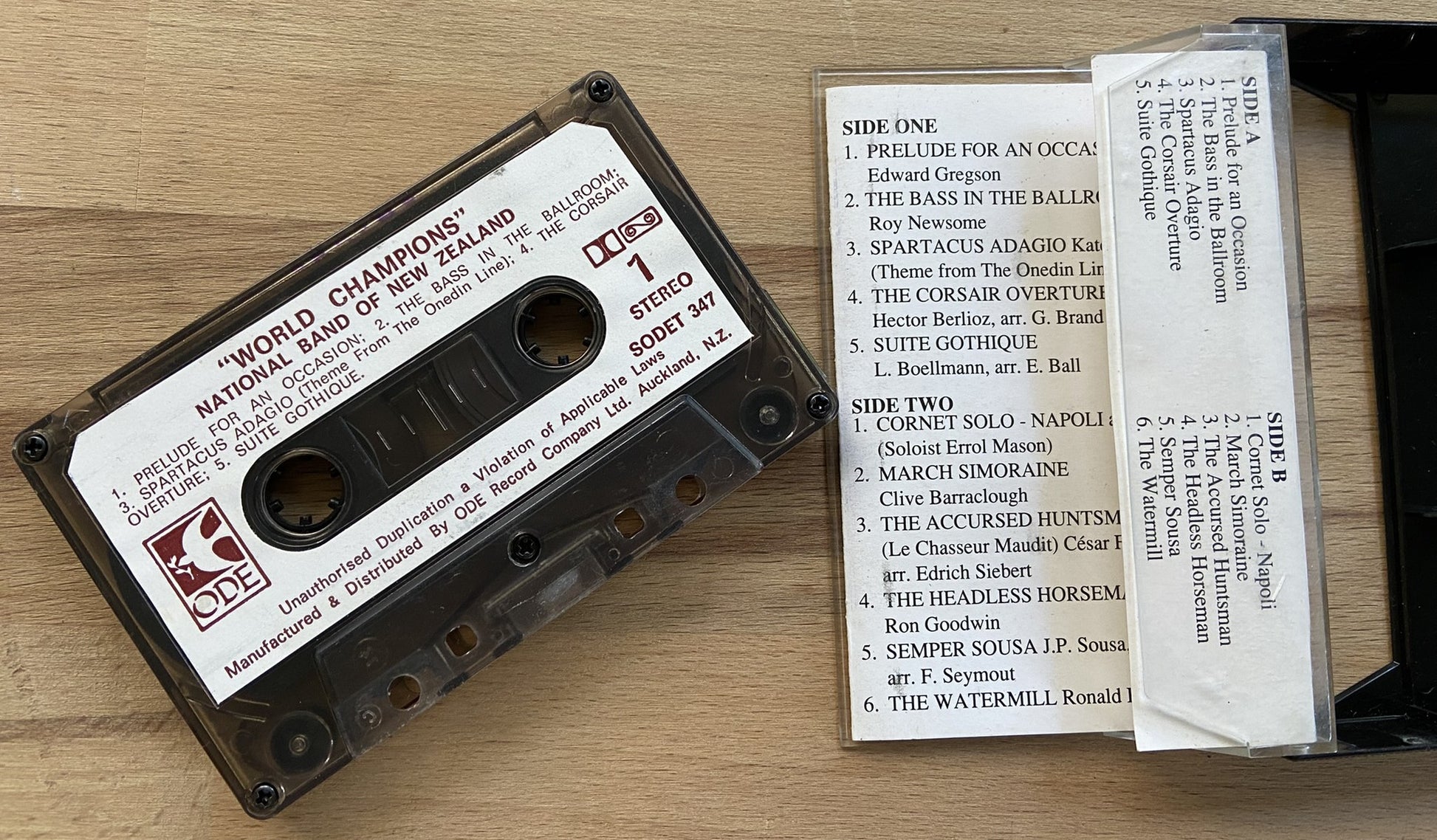 The National Band of New Zealand cassette