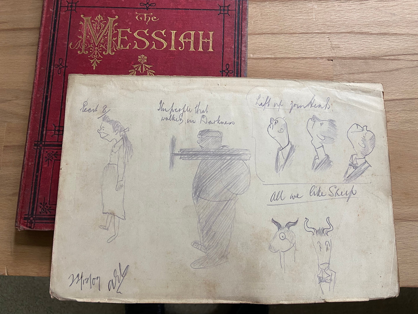 Antique hardback vocal score - Handel's Messiah - collectible & UNIQUE - 1940s