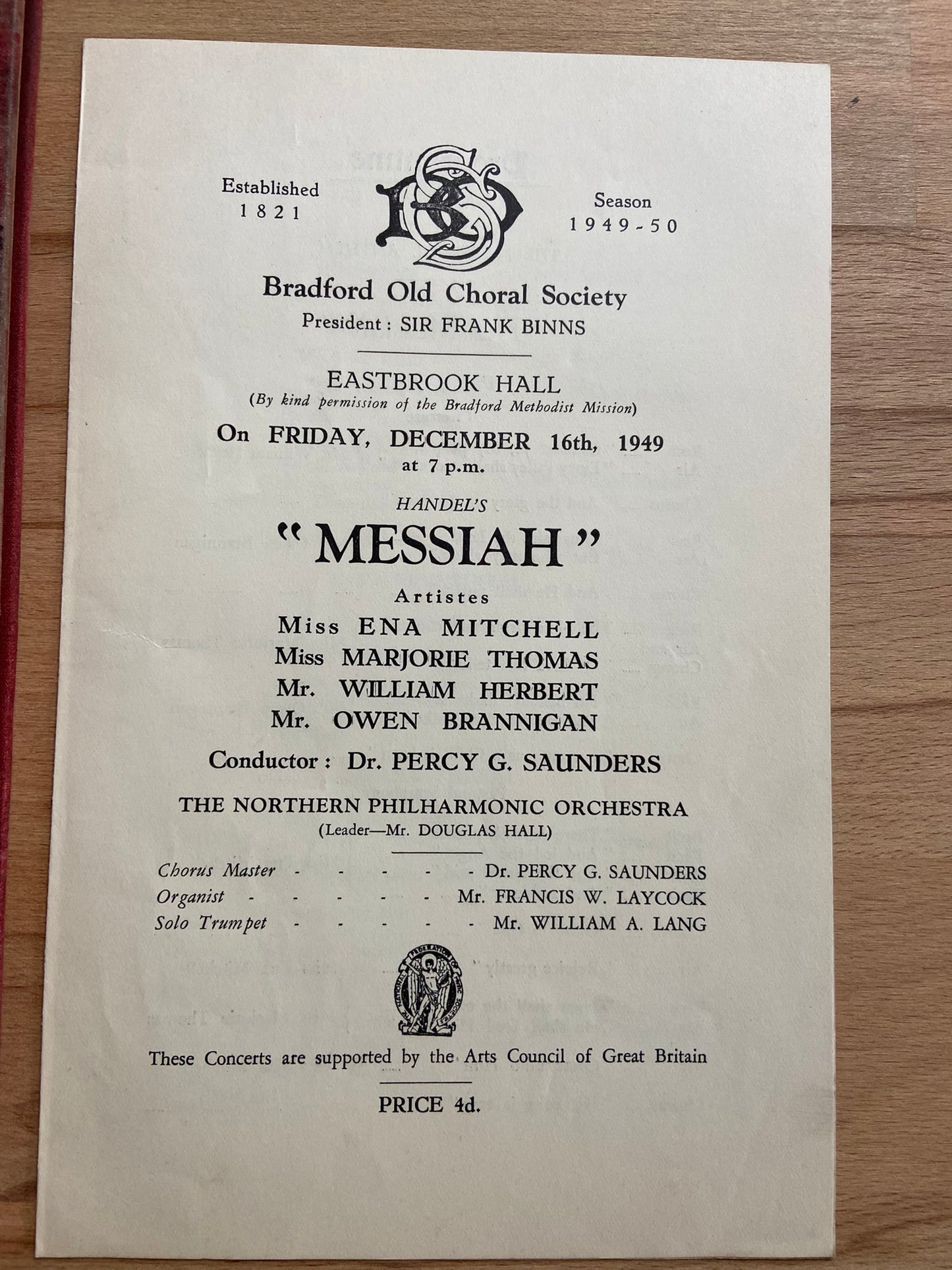 Antique hardback vocal score - Handel's Messiah - collectible & UNIQUE - 1940s