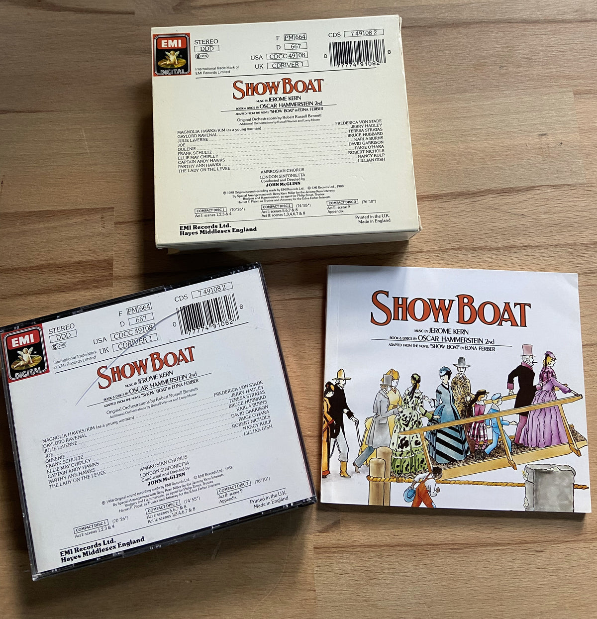 1988 Showboat - studio cast recording - 3 CD Collectors Box Set