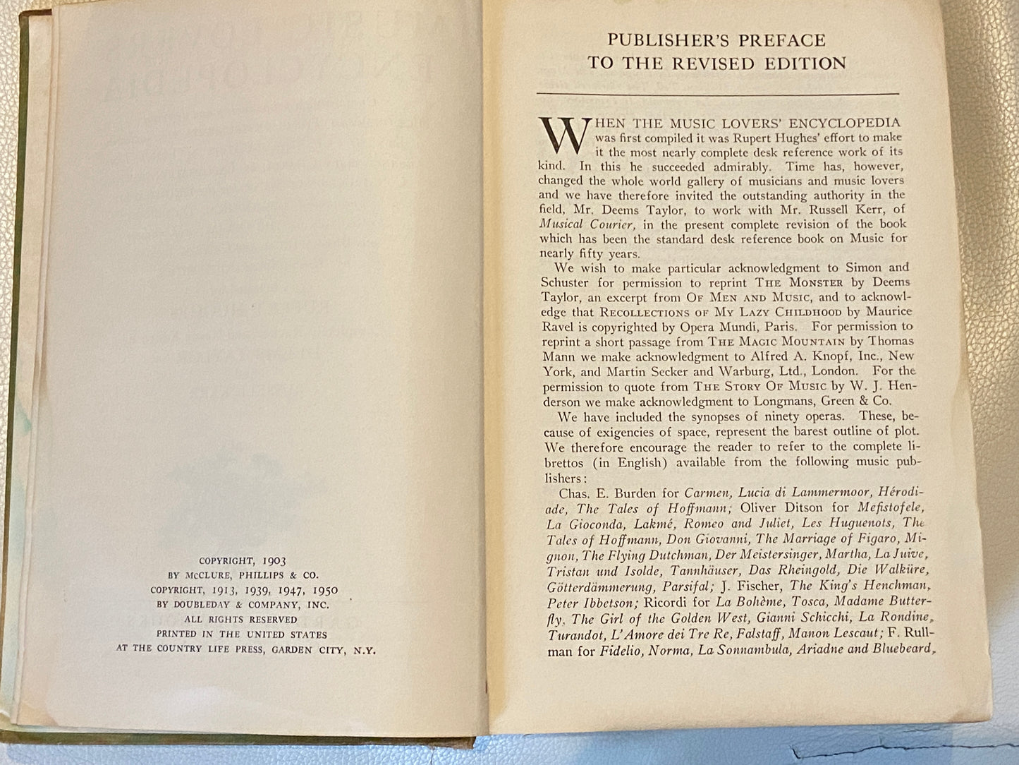 Music Lovers Encyclopedia - 1950 edition