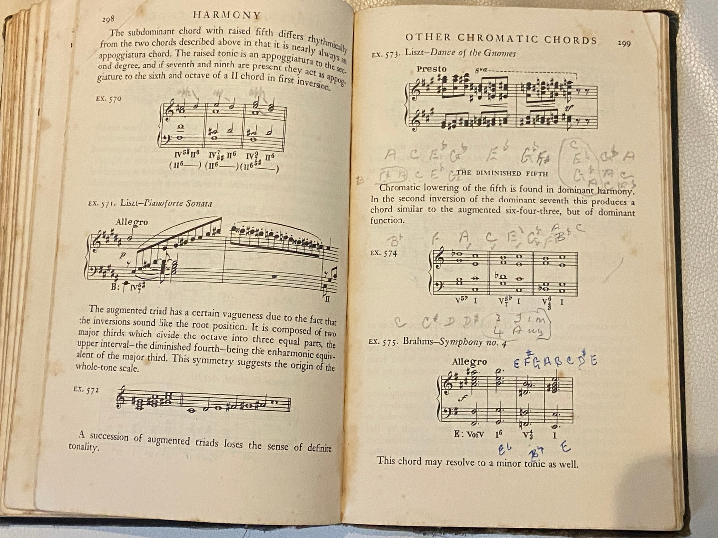 Harmony - Walter Piston - 1948 edition with historically significant entries