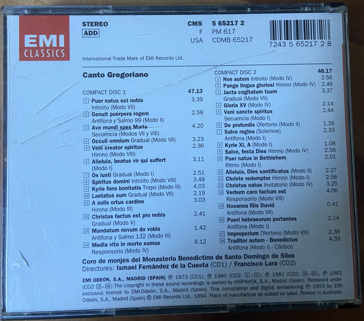 Canto Gregoriano 2-CD box set