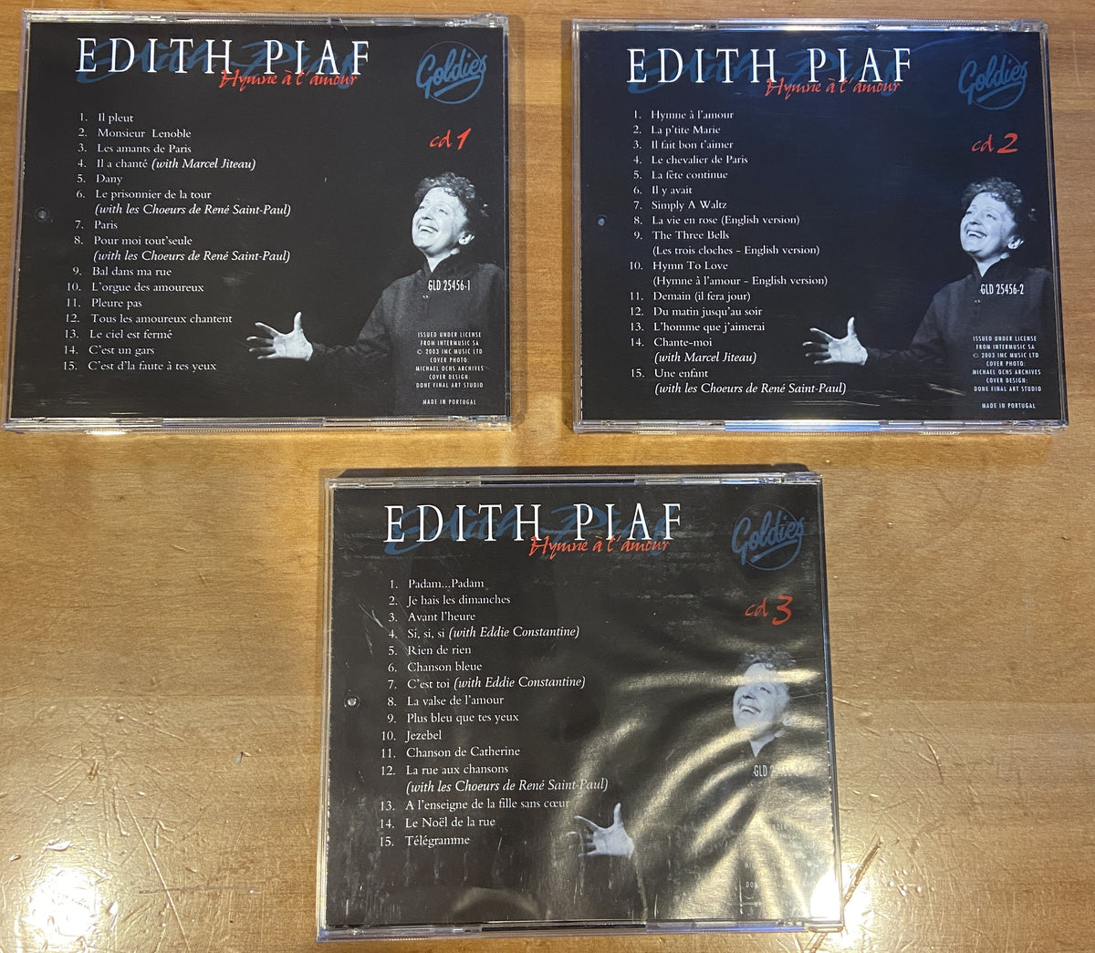 Edith Piaf – Hymne à l'amour -3 CD Set