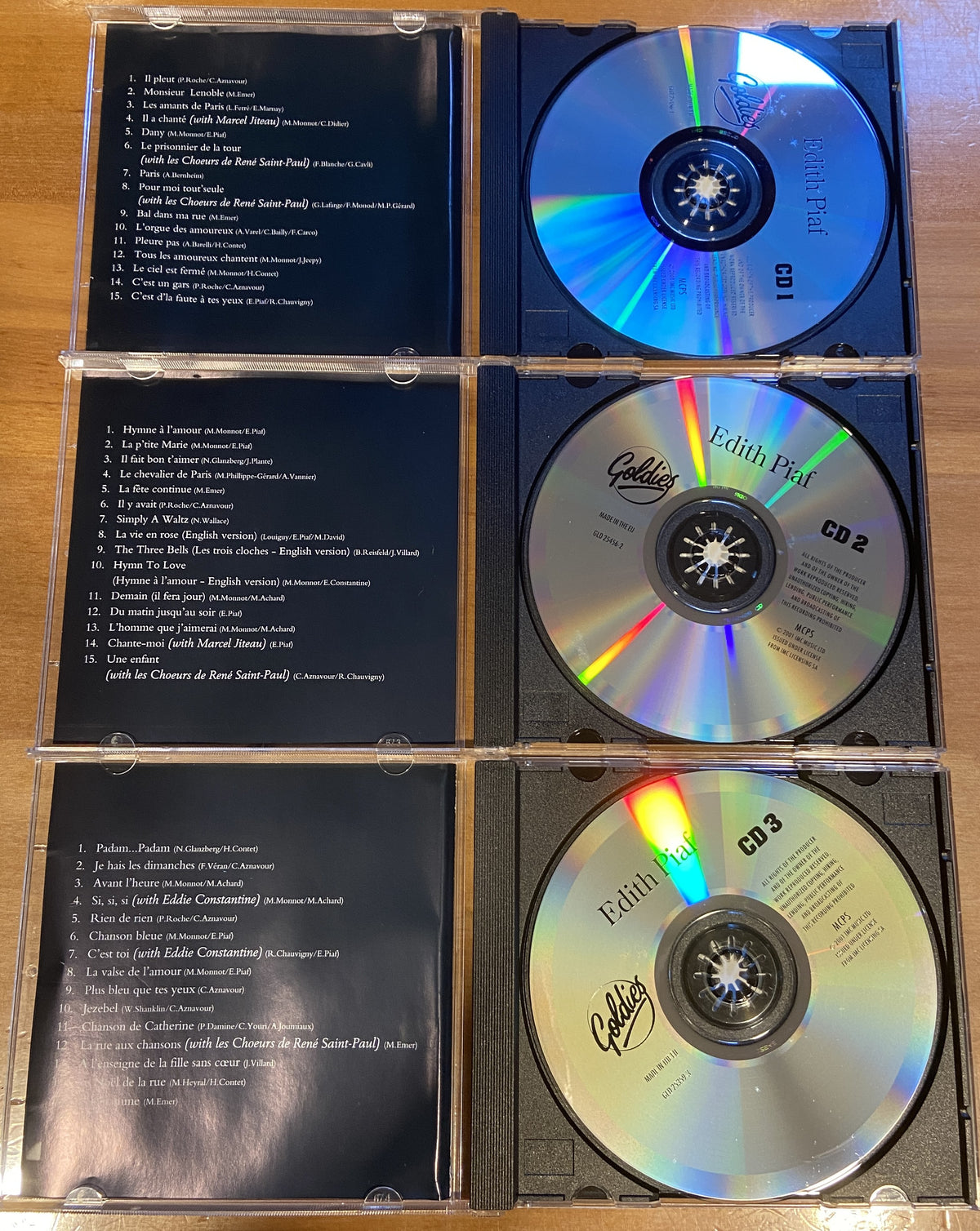 Edith Piaf – Hymne à l'amour -3 CD Set