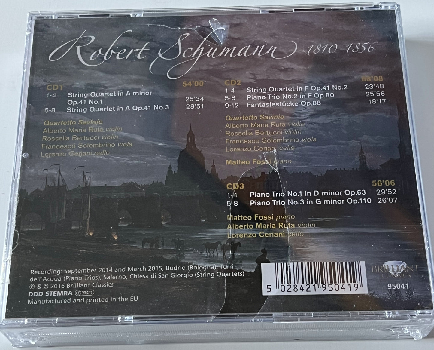 Brilliant Classics: Schumann: Complete Piano Trios, Complete String Quartets, Fantasiestücke Op.88 (Triple CD)