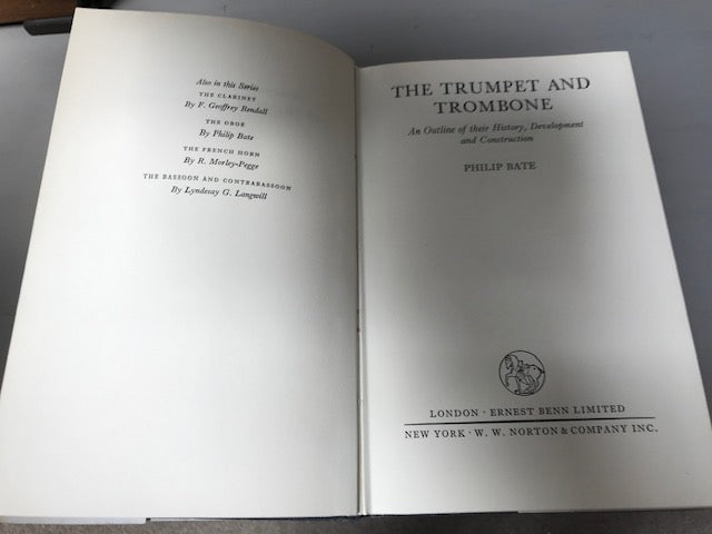 RARE - The Trumpet and Trombone by Philip Bate - 1966 First Edition - Steven Booth 