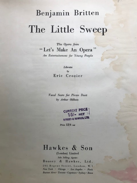 The Little Sweep Benjamin Britten - 1950 - Steven Booth 